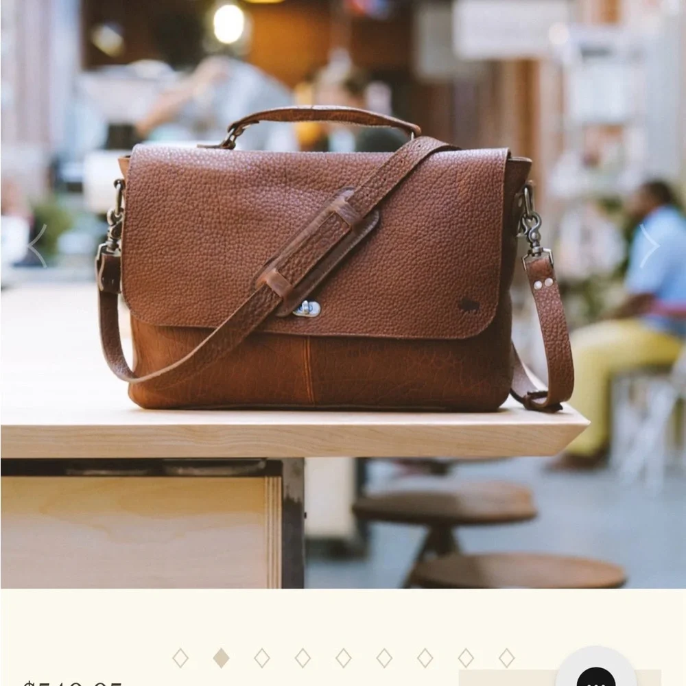 Elegant Brown Leather Messenger Bag for Men